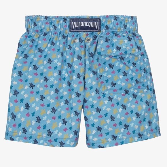 VILEBREQUIN BOYS BLUE MICRO-TURTLE SWIM SHORTS 6Y - Picture 8 of 9